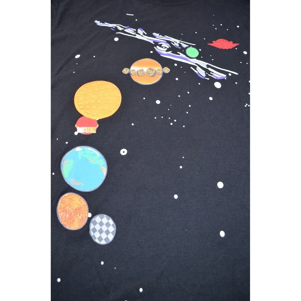 Jordan Space Planets Graphic T Shirt black Large Jumpman Cosmic Galaxy TEE